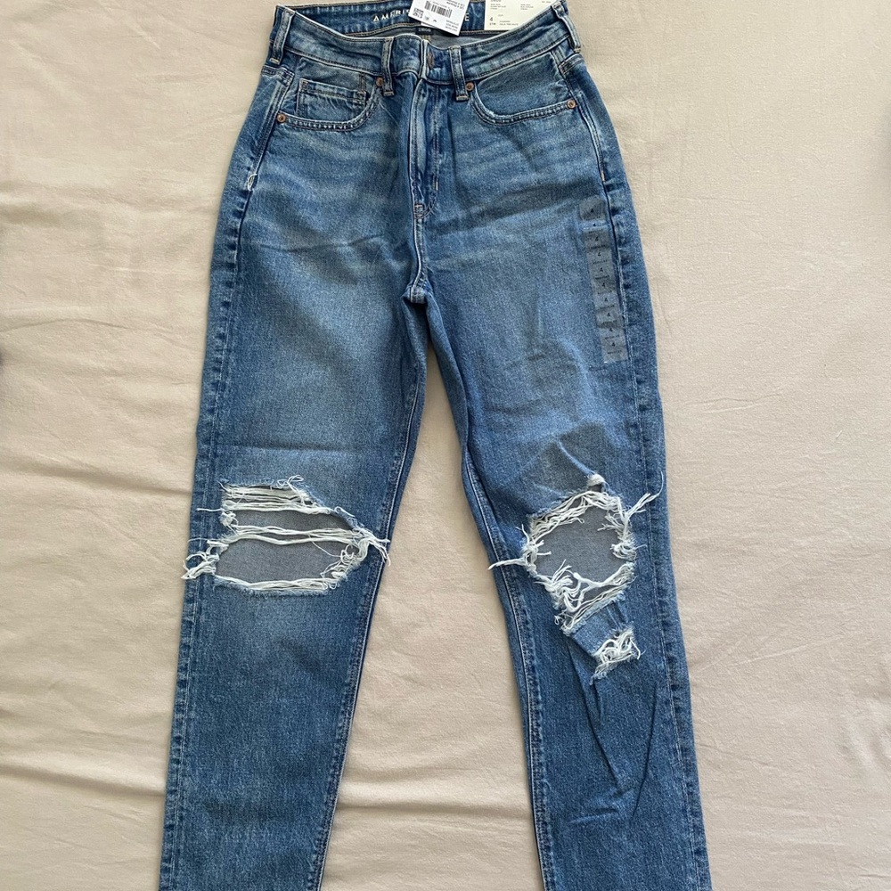 Blue Distressed Women's Jeans